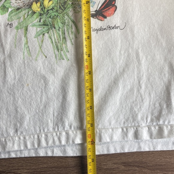 Vintage Anvil Large Marjolein Bastin Flower Shirt White - Picture 7 of 8